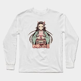 Nezuko and Music Long Sleeve T-Shirt